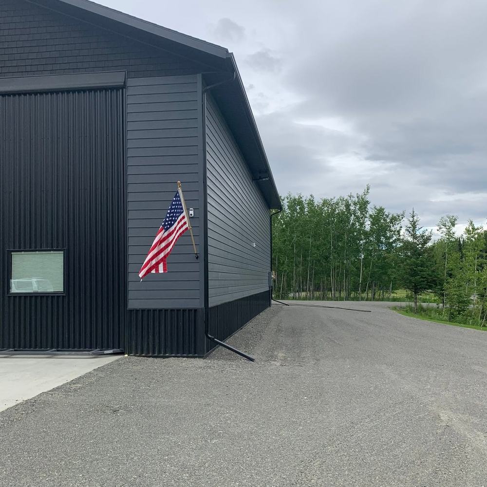Metal and vertical siding